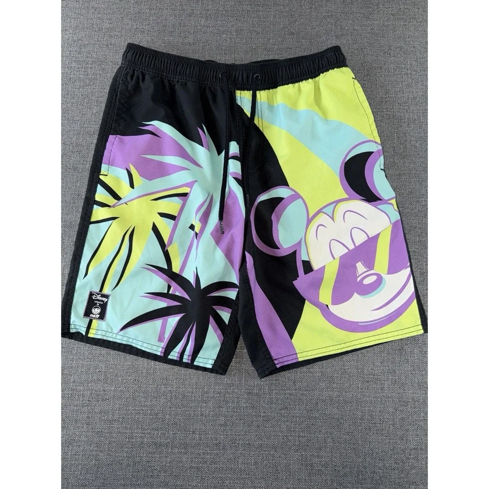 Disney Collection By Neff Mickey Mouse Tropical Board Shorts  Mens S‎ Swim Trunk